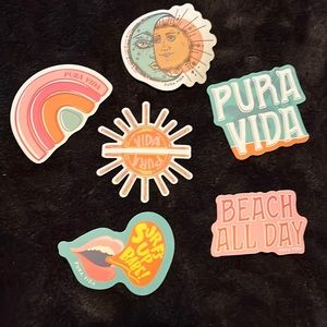Pura Vida Beach Stickers